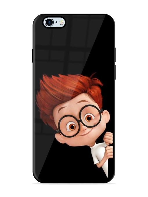 Smart Boy Cartoon Glossy Metal Phone Cover for Apple Iphone 6 Plus