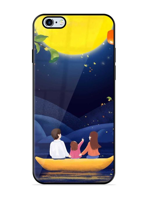 Happy Family And Beautiful View Glossy Metal Phone Cover for Apple Iphone 6 Plus