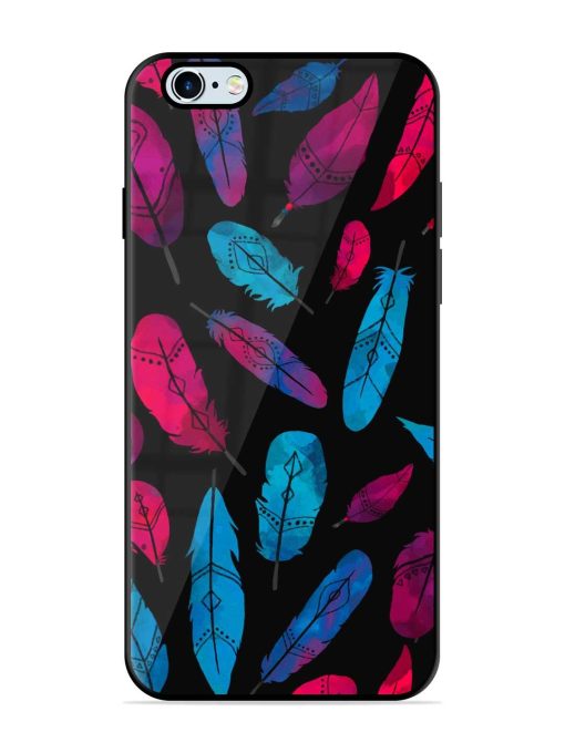 Feather Art Glossy Metal Phone Cover for Apple Iphone 6 Plus