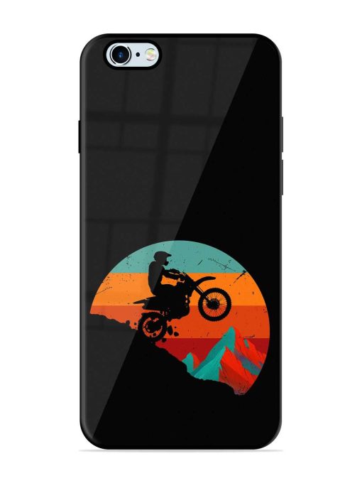 Mountain Bike Glossy Metal Phone Cover for Apple Iphone 6 Plus