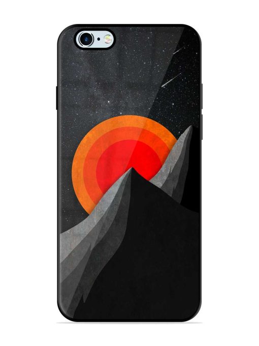 Black Mountain Glossy Metal Phone Cover for Apple Iphone 6 Plus