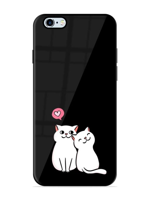 Cat Love Glossy Metal Phone Cover for Apple Iphone 6 Plus