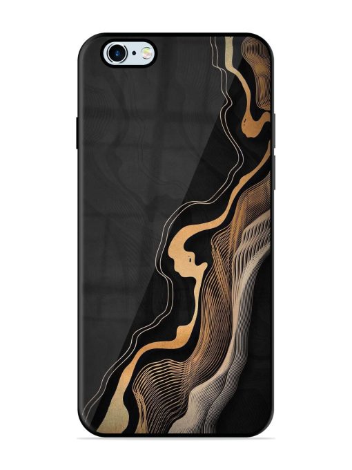 Abstract Art Glossy Metal TPU Phone Cover for Apple Iphone 6 Plus