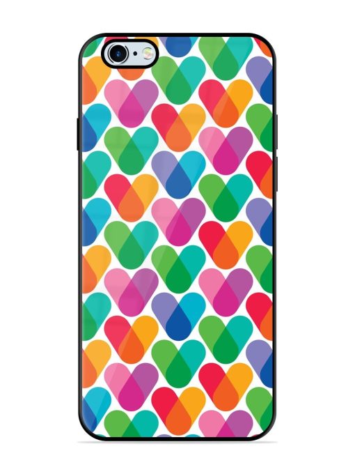 Overlapping Colors Colorful Glossy Metal TPU Phone Cover for Apple Iphone 6 Plus