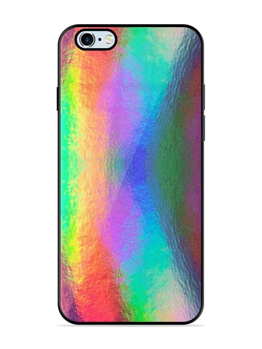 Colorful Holographic Background Glossy Metal TPU Phone Cover for Apple Iphone 6 Plus