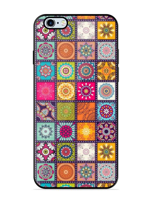 Seamless Pattern Vintage Glossy Metal Phone Cover for Apple Iphone 6 Plus