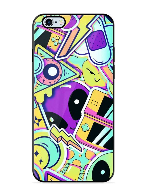 Scratch Art Glossy Metal Phone Cover for Apple Iphone 6 Plus Zapvi