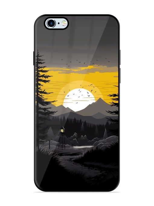 Sunset Vector Glossy Metal Phone Cover for Apple Iphone 6 Plus Zapvi