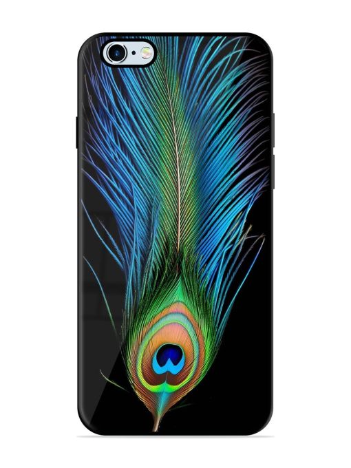 Peacock Feather Glossy Metal TPU Phone Cover for Apple Iphone 6 Plus