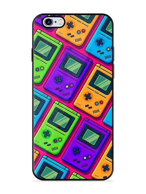 Game Seamless Pattern Glossy Metal Phone Cover for Apple Iphone 6 Plus