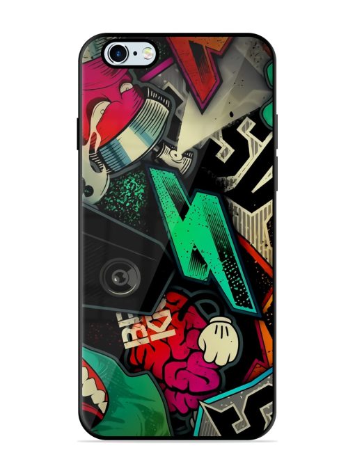 Graffiti Art Glossy Metal Phone Cover for Apple Iphone 6 Plus Zapvi