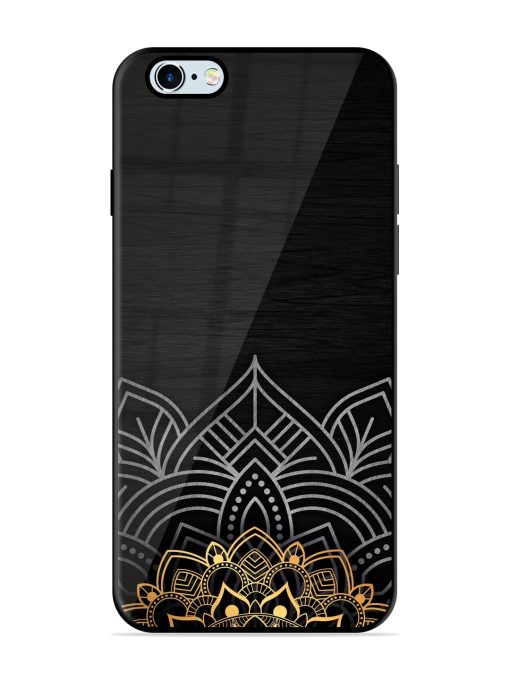 Decorative Golden Pattern Glossy Metal Phone Cover for Apple Iphone 6 Plus Zapvi