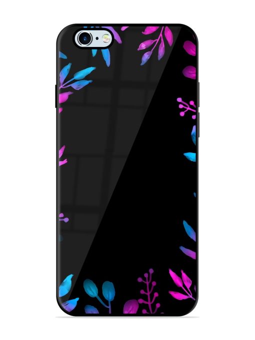 Flower Pattern Watercolor Glossy Metal Phone Cover for Apple Iphone 6 Plus