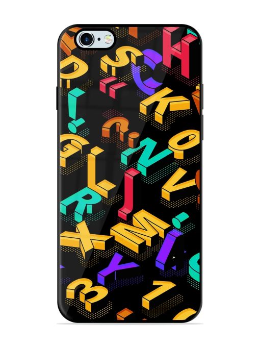 Seamless Pattern With Letters Glossy Metal Phone Cover for Apple Iphone 6 Plus Zapvi