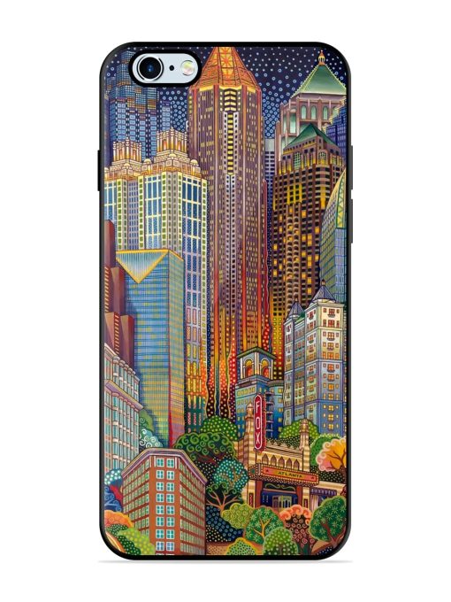 Cityscapes Art Glossy Metal Phone Cover for Apple Iphone 6 Plus