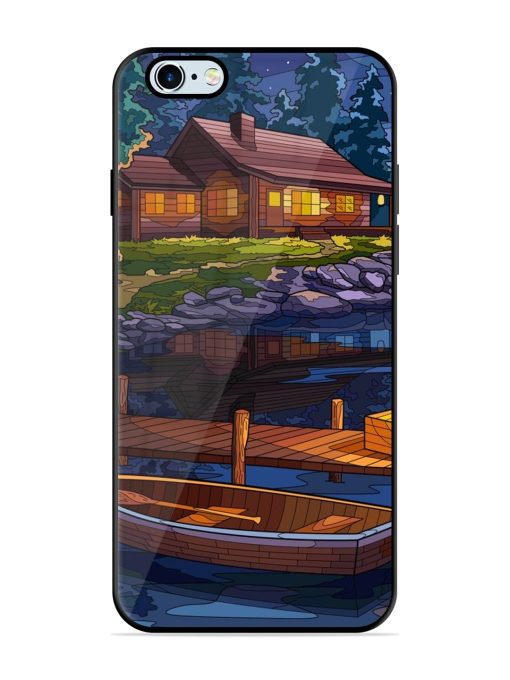 Village Night Scene Glossy Metal Phone Cover for Apple Iphone 6 Plus Zapvi