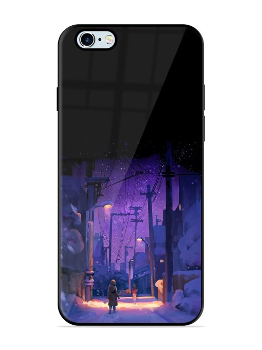 Winter Anime Art Glossy Metal Phone Cover for Apple Iphone 6 Plus