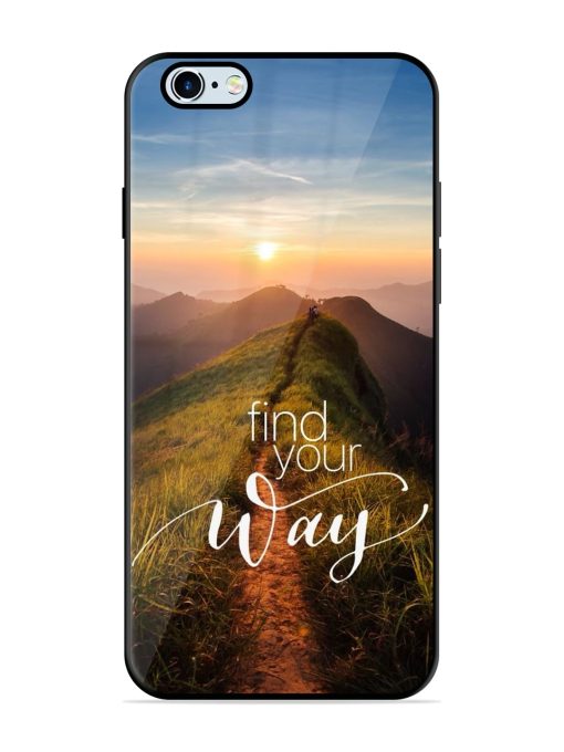 Find Your Way Glossy Metal Phone Cover for Apple Iphone 6 Plus