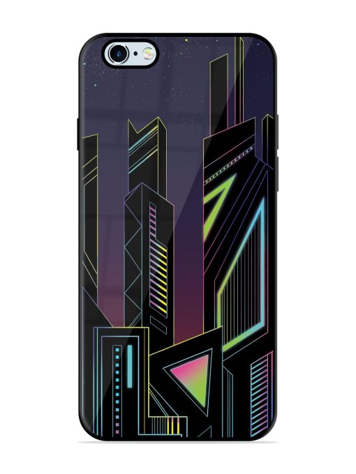 Neon Dreamscape Glossy Metal Phone Cover for Apple Iphone 6 Plus