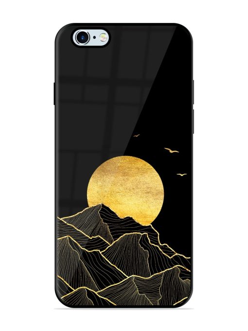 Golden Sunrise Glossy Metal Phone Cover for Apple Iphone 6 Plus