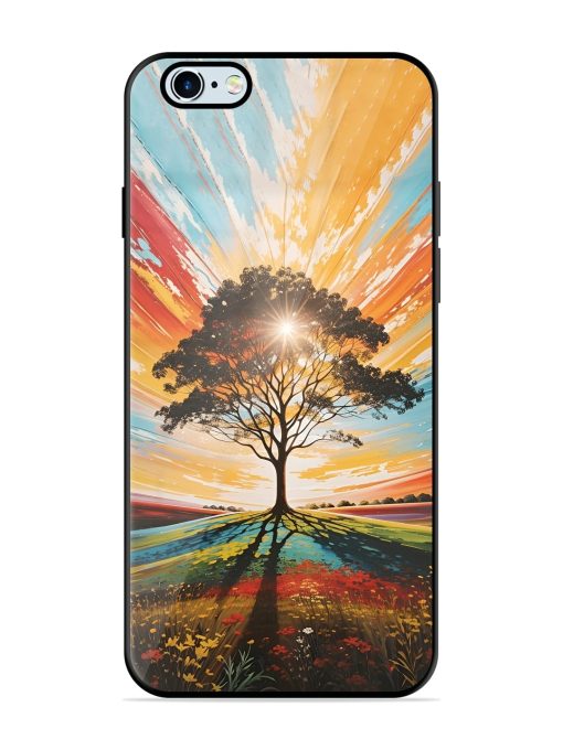 Abstract Tree Colorful Art Glossy Metal Phone Cover for Apple Iphone 6 Plus