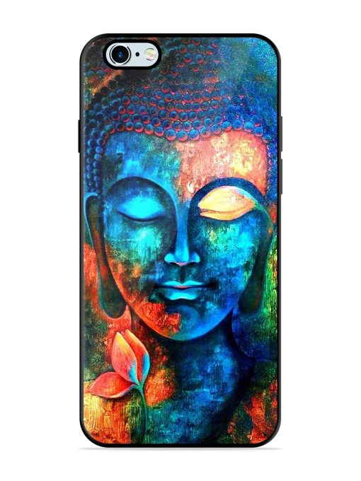 Buddha Painting Glossy Metal Phone Cover for Apple Iphone 6S Zapvi