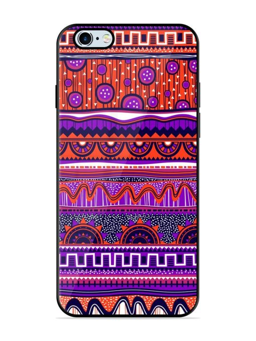 Ethnic Seamless Pattern Glossy Metal TPU Phone Cover for Apple Iphone 6S Zapvi