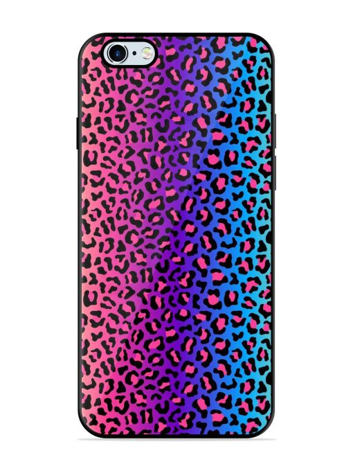 Colorful Leopard Seamless Glossy Metal Phone Cover for Apple Iphone 6S Zapvi