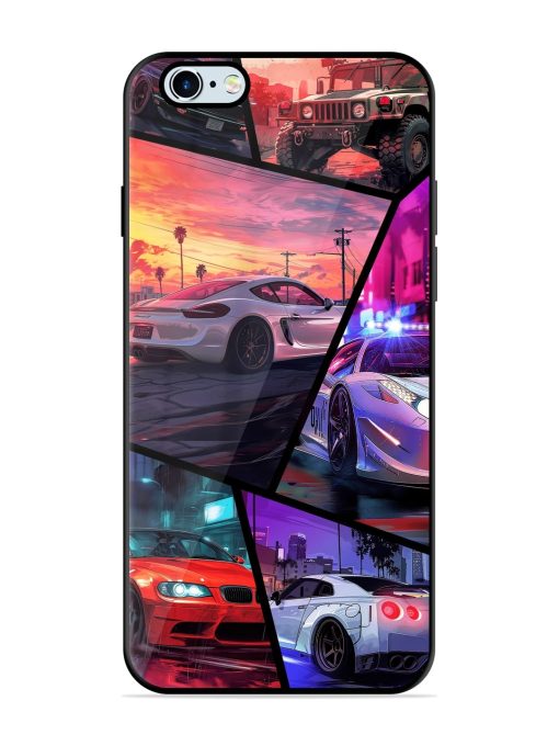 Ride In Pixels Glossy Metal Phone Cover for Apple Iphone 6S Zapvi