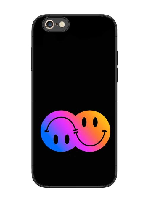 Gradient Smile Art Glossy Metal TPU Phone Cover for Apple Iphone 6S Plus Zapvi