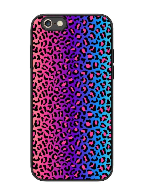 Colorful Leopard Seamless Glossy Metal Phone Cover for Apple Iphone 6S Plus