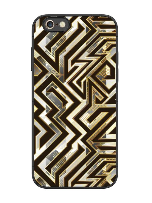 Technology Geometric Seamless Glossy Metal Phone Cover for Apple Iphone 6S Plus