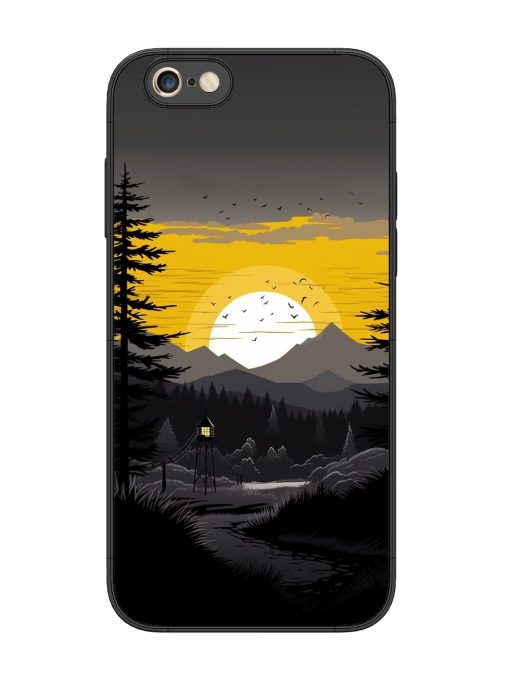 Sunset Vector Glossy Metal Phone Cover for Apple Iphone 6S Plus Zapvi