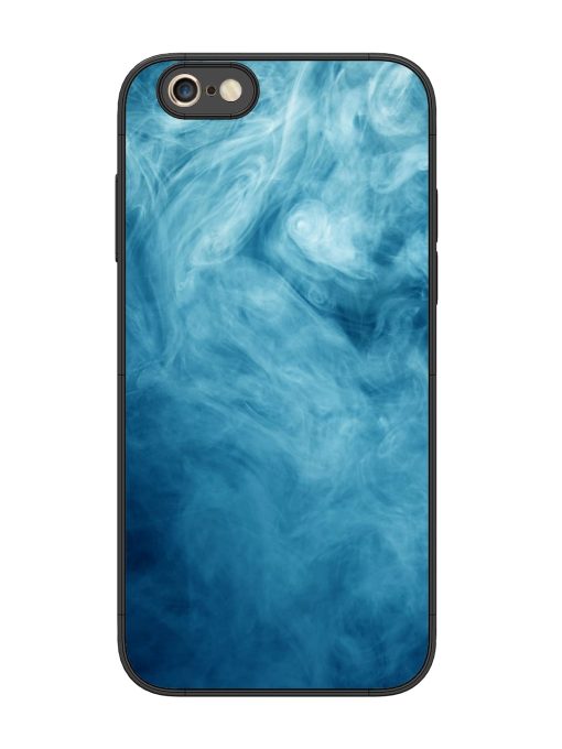 Blue Smoke Art Glossy Metal Phone Cover for Apple Iphone 6S Plus