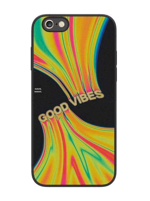 Good Vibes Glossy Metal Phone Cover for Apple Iphone 6S Plus Zapvi