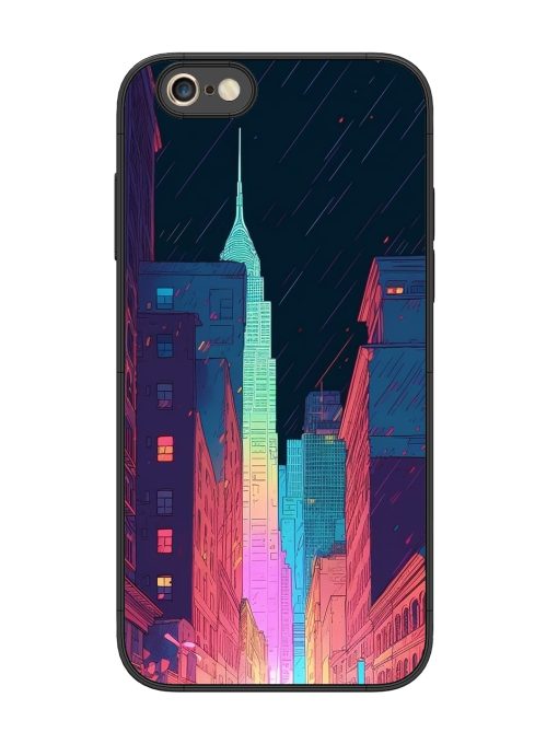 Minimal City Art Glossy Metal Phone Cover for Apple Iphone 6S Plus