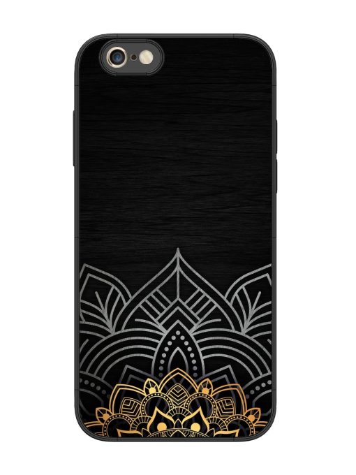 Decorative Golden Pattern Glossy Metal Phone Cover for Apple Iphone 6S Plus Zapvi