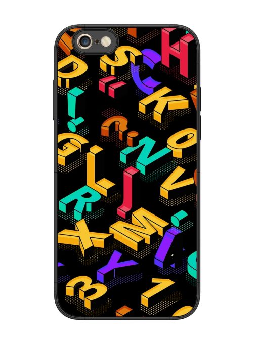 Seamless Pattern With Letters Glossy Metal Phone Cover for Apple Iphone 6S Plus Zapvi