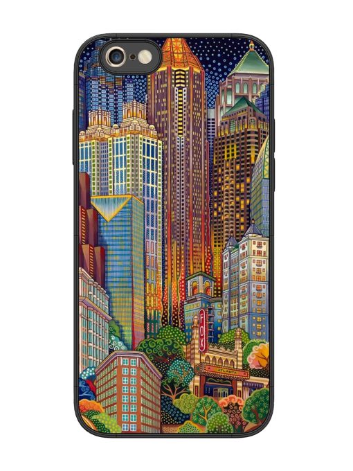 Cityscapes Art Glossy Metal Phone Cover for Apple Iphone 6S Plus Zapvi