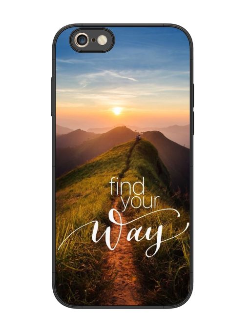 Find Your Way Glossy Metal Phone Cover for Apple Iphone 6S Plus