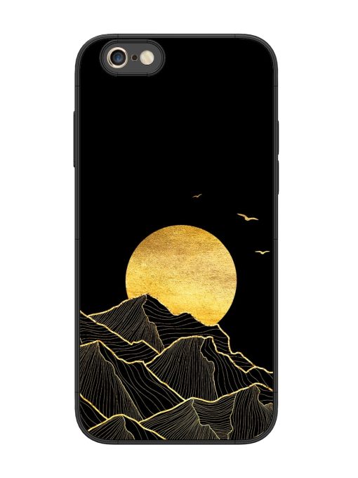 Golden Sunrise Glossy Metal Phone Cover for Apple Iphone 6S Plus Zapvi