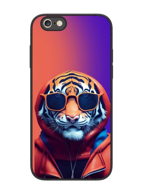 Tiger Animation Glossy Metal Phone Cover for Apple Iphone 6S Plus Zapvi