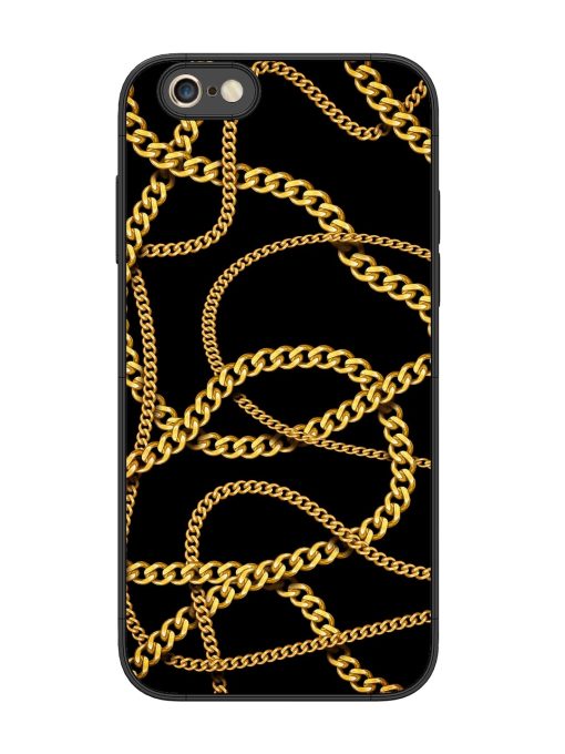 Decorative Golde Chain Glossy Metal Phone Cover for Apple Iphone 6S Plus Zapvi