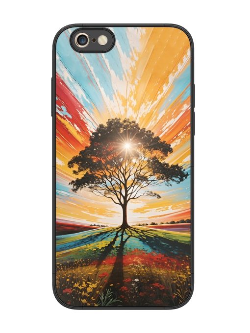 Abstract Tree Colorful Art Glossy Metal Phone Cover for Apple Iphone 6S Plus