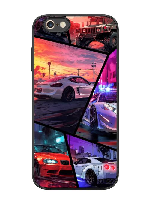 Ride In Pixels Glossy Metal Phone Cover for Apple Iphone 6S Plus