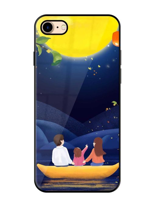 Happy Family And Beautiful View Glossy Metal Phone Cover for Apple Iphone 7 Zapvi