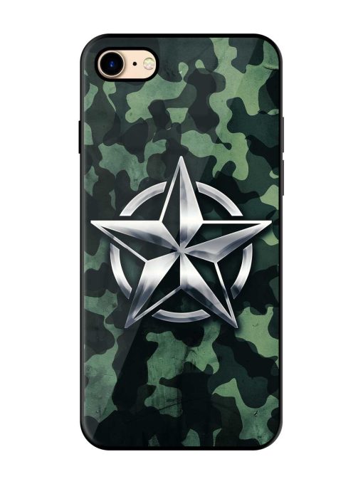 Indian Army Star Design Glossy Metal Phone Cover for Apple Iphone 7 Zapvi