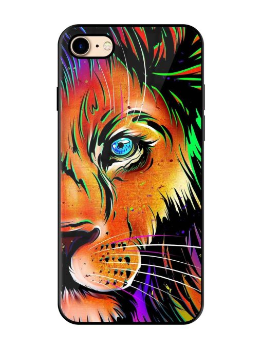 Colorful Lion Design Glossy Metal TPU Phone Cover for Apple Iphone 7 Zapvi