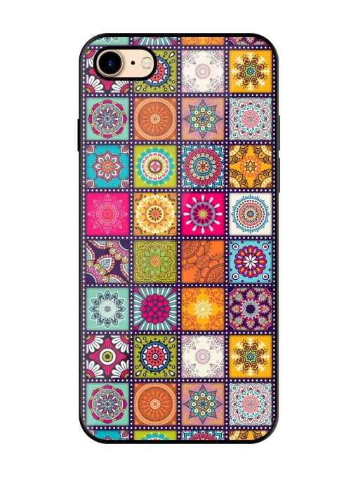 Seamless Pattern Vintage Glossy Metal Phone Cover for Apple Iphone 7 Zapvi