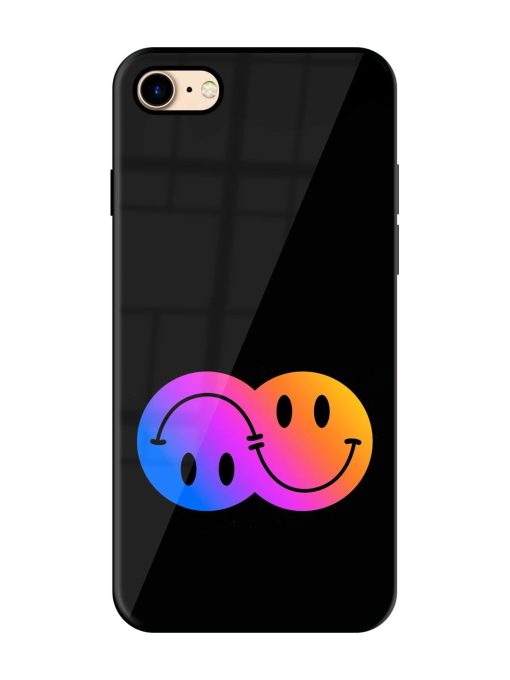 Gradient Smile Art Glossy Metal TPU Phone Cover for Apple Iphone 7 Zapvi